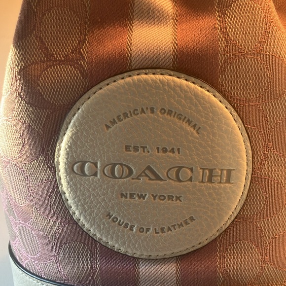 Pink and Ivory Coach Handbag - Picture 2 of 7